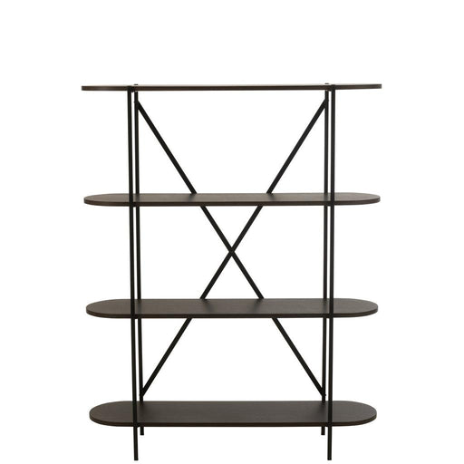 Wandplank Bruin Ijzer Ovaal 33x120 cm-Wandplanken-J-Line