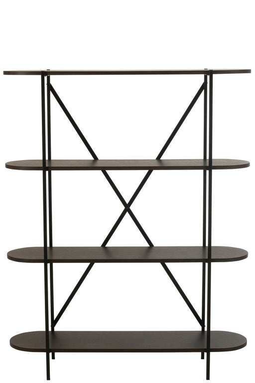 Wandplank Bruin Ijzer Ovaal 33x120 cm-Wandplanken-J-Line