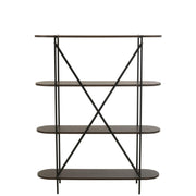 Wandplank Bruin Ijzer Ovaal 33x120 cm-Wandplanken-J-Line