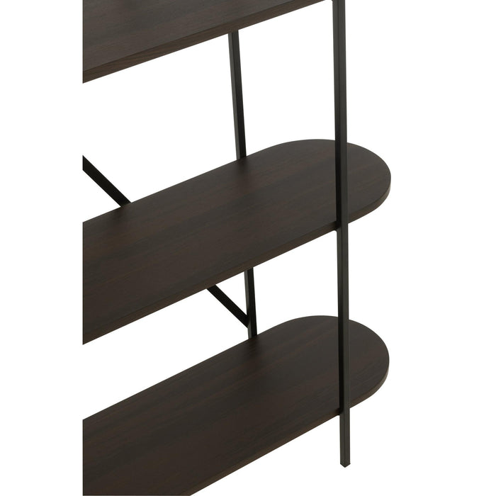 Wandplank Bruin Ijzer Ovaal 33x120 cm-Wandplanken-J-Line