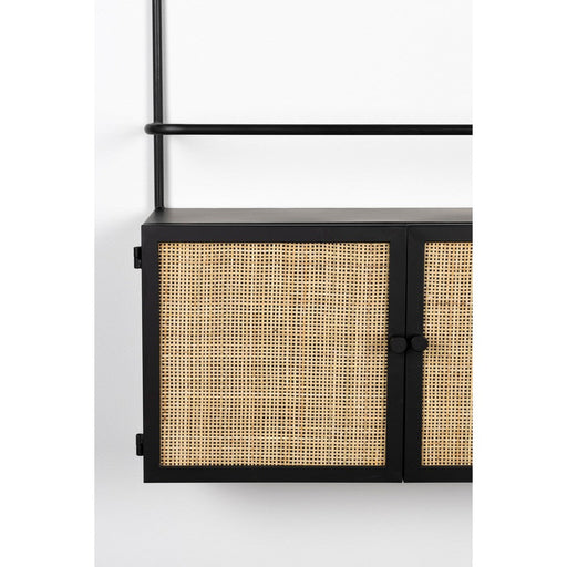 Wandplank Guuji MDF, Metaal Zwart 18x60 cm-Wandplanken-Creating Home