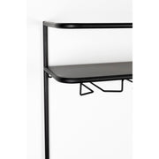 Wandplank Guuji MDF, Metaal Zwart 18x60 cm-Wandplanken-Creating Home