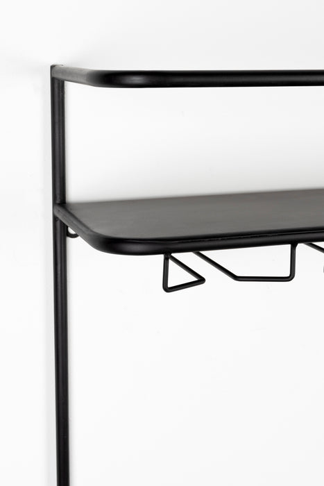 Wandplank Guuji MDF, Metaal Zwart 18x60 cm-Wandplanken-Creating Home