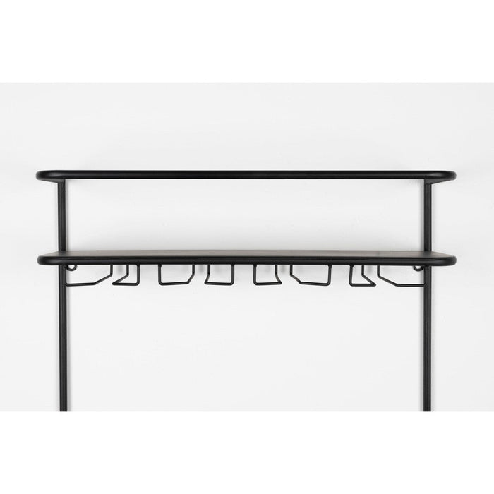 Wandplank Guuji MDF, Metaal Zwart 18x60 cm-Wandplanken-Creating Home