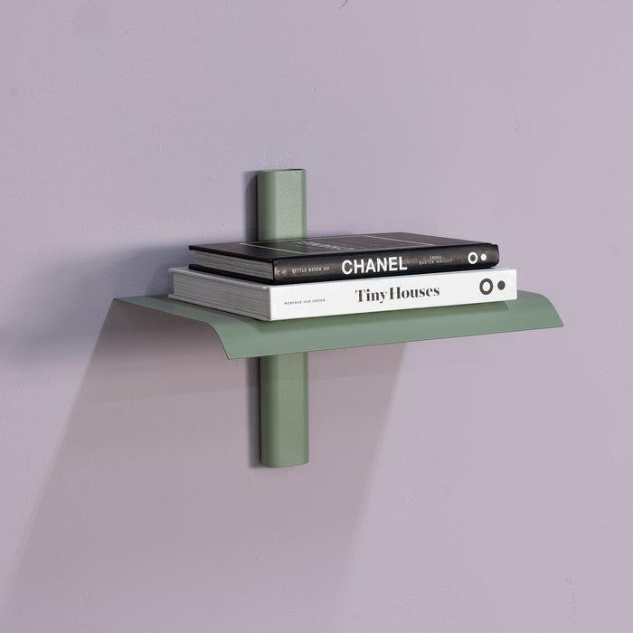 Wandplank HOLA 1 Staal Dusty Green 28x18.2x23cm Spinder Design-Wandplanken-Spinder