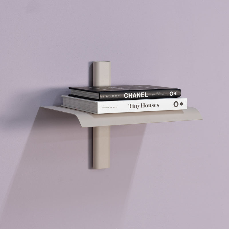 Wandplank HOLA 1 Staal Silky Taupe 28x18.2x23cm Spinder Design-Wandplanken-Spinder