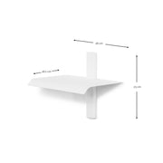 Wandplank HOLA 1 Staal Wit 28x18.2x23cm Spinder Design-Wandplanken-Spinder