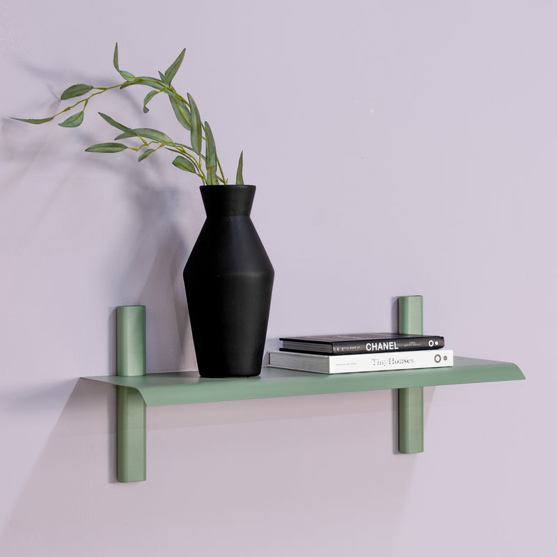 Wandplank HOLA 2 Staal Dusty Green 60x18.2x23cm Spinder Design-Wandplanken-Spinder