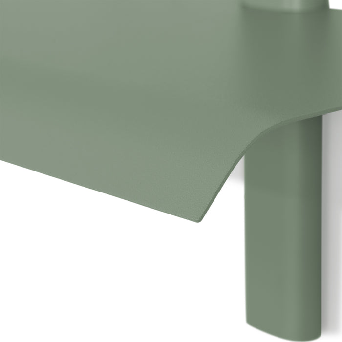 Wandplank HOLA 2 Staal Dusty Green 60x18.2x23cm Spinder Design-Wandplanken-Spinder