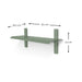 Wandplank HOLA 2 Staal Dusty Green 60x18.2x23cm Spinder Design-Wandplanken-Spinder