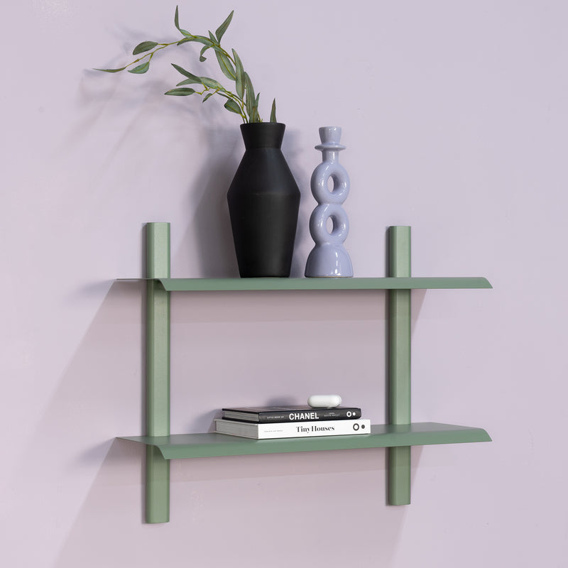 Wandplank HOLA 3 Staal Dusty Green 60x18.2x48.2cm Spinder Design-Wandplanken-Spinder
