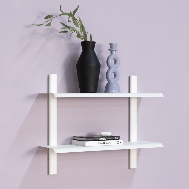 Wandplank HOLA 3 Staal Wit 60x18.2x48.2cm Spinder Design-Wandplanken-Spinder