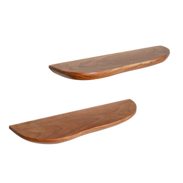 Wandplank Live Edge Naturel Acaiahout 60x20 cm-Wandplanken-Starfurn