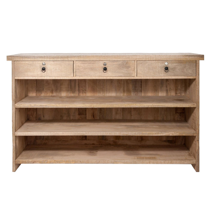 Wandplank Naturel Mangohout hout 55x180 cm-Wandplanken-J-Line