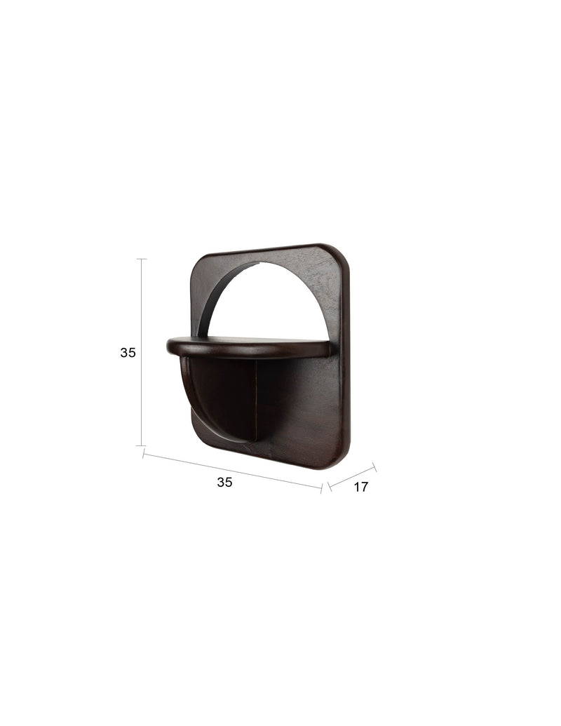 Wandplank Ollie (set Of 2) Acacia hout Bruin 17x35 cm-Wandplanken-Creating Home
