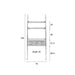 Wandplank Rook Fir hout, Metaal Bruin 40x78 cm