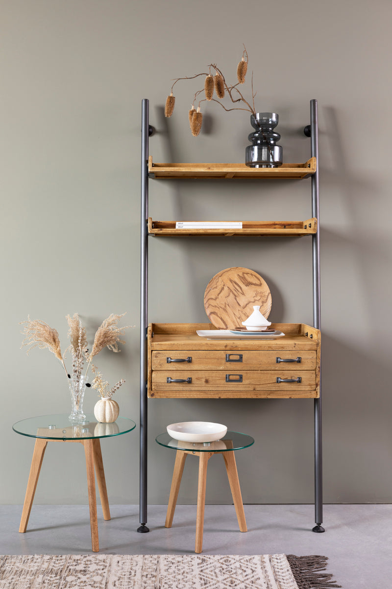 Wandplank Rook Fir hout, Metaal Bruin 40x78 cm-Wandplanken-Creating Home