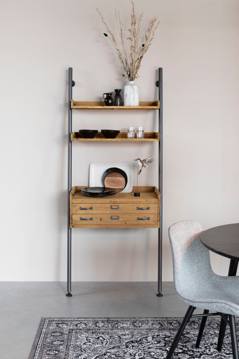 Wandplank Rook Fir hout, Metaal Bruin 40x78 cm-Wandplanken-Creating Home