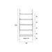 Wandplank Wally Fir hout, Metaal Bruin 45x86 cm-Wandplanken-Creating Home