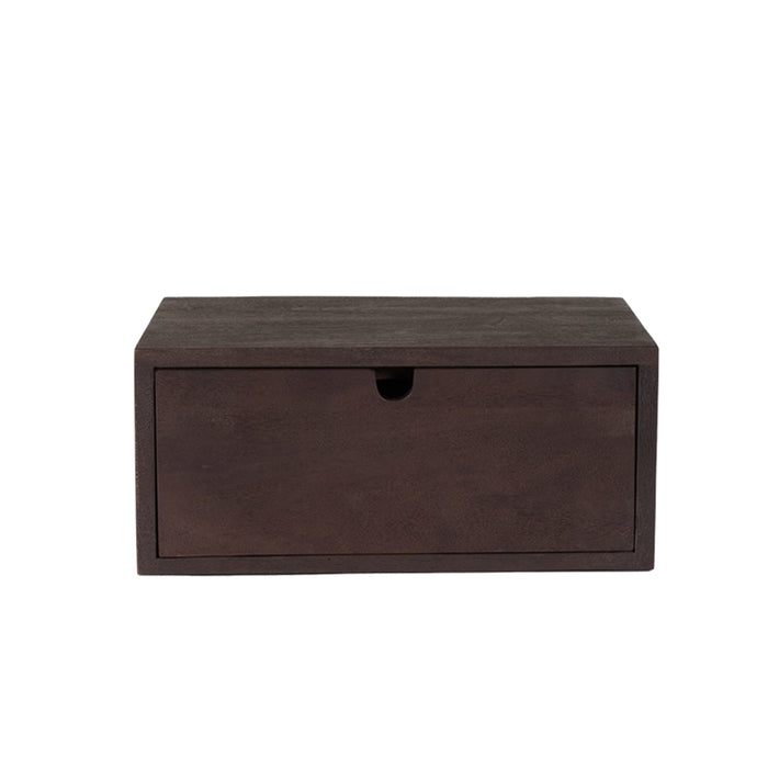 Wandplank Wanddecoratie Hover Espresso Mangohout 45 cm-Wandplanken-LABEL51