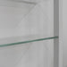 Wandplank Wandrek CUBIC 11 Staal Wit Helder Glas 46x13x167cm-Wandplanken-Spinder