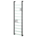 Wandplank Wandrek CUBIC 11 Staal Zwart Helder Glas 46x13x167cm-Wandplanken-Spinder