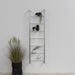 Wandplank Wandrek CUBIC 7 Staal Nikkel Helder Glas 46x13x167cm-Wandplanken-Spinder