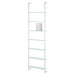 Wandplank Wandrek CUBIC 7 Staal Wit Helder Glas 46x13x167cm-Wandplanken-Spinder