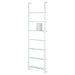 Wandplank Wandrek CUBIC 7 Staal Wit Helder Glas 46x13x167cm-Wandplanken-Spinder