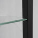 Wandplank Wandrek CUBIC 7 Staal Zwart Helder Glas 46x13x167cm-Wandplanken-Spinder