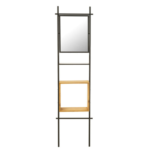 Wandplank Zwart Fir hout 20x47 cm-Spiegels-J-Line