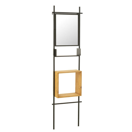 Wandplank Zwart Fir hout 20x47 cm-Spiegels-J-Line