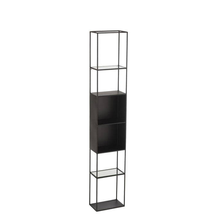 Wandplank Zwart Ijzer 15 cm 15x25x140 cm-Wandplanken-J-Line