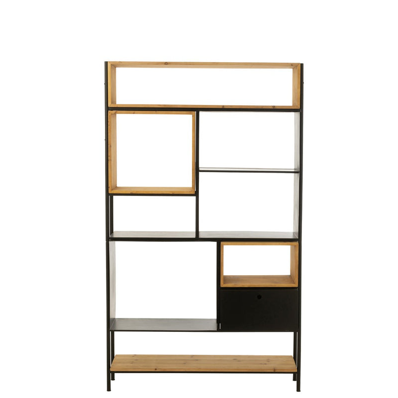 Wandplank Zwart Ijzer L 30x110 cm-Wandplanken-J-Line