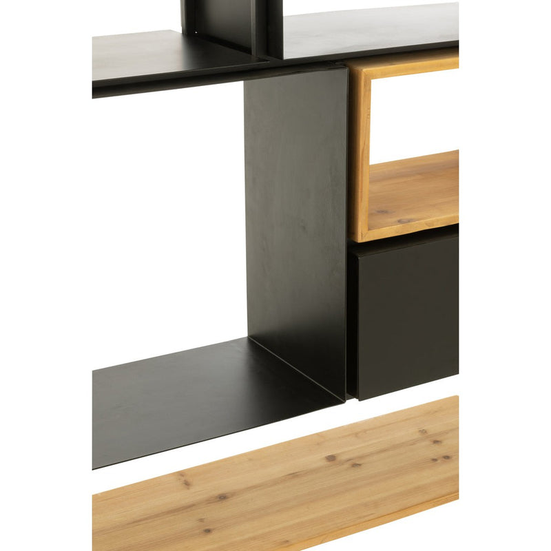 Wandplank Zwart Ijzer L 30x110 cm-Wandplanken-J-Line