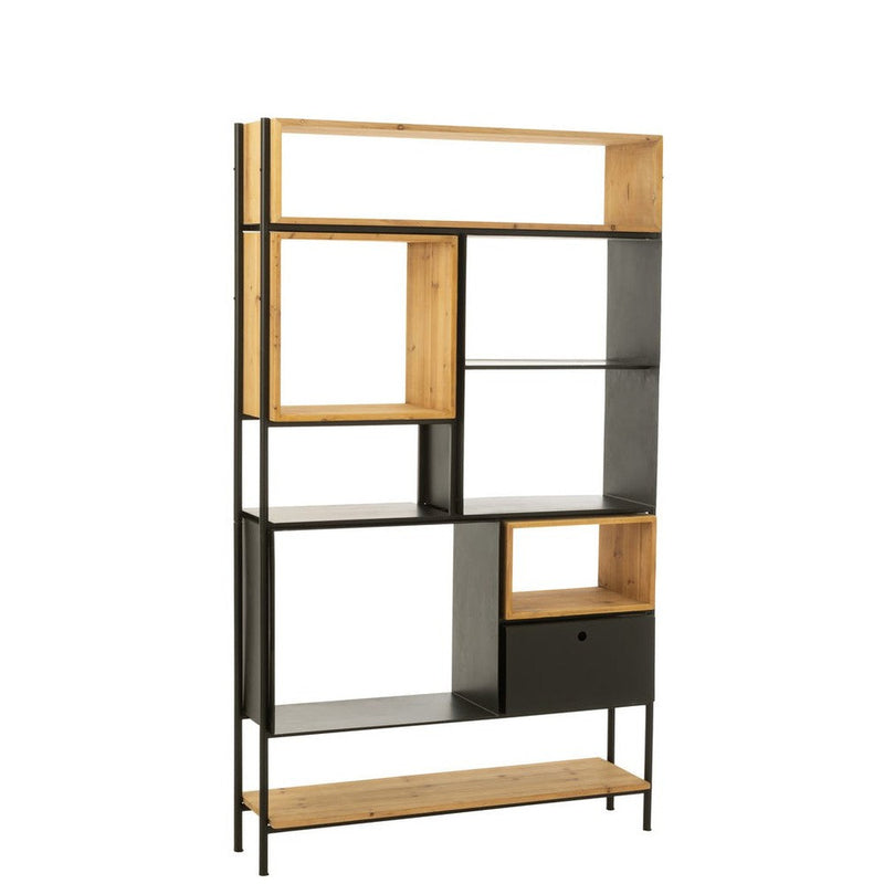 Wandplank Zwart Ijzer L 30x110 cm-Wandplanken-J-Line