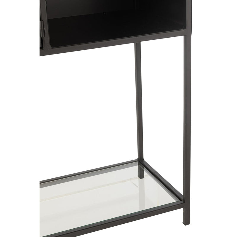 Wandplank Zwart Ijzer Rechthoekig 26x90 cm-Wandplanken-J-Line