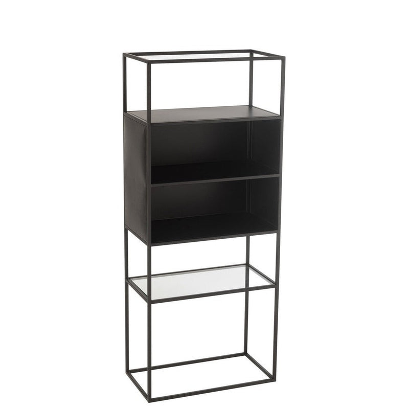 Wandplank Zwart Ijzer Rechthoekig 30x55 cm-Wandplanken-J-Line