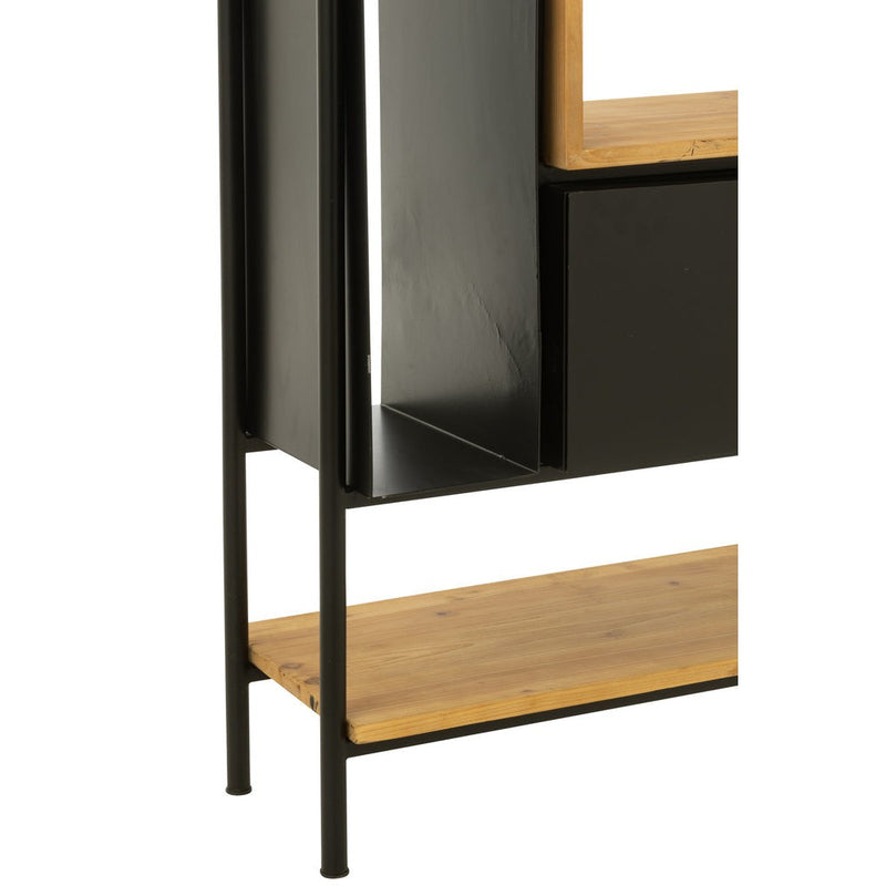 Wandplank Zwart Ijzer S 30x65 cm-Wandplanken-J-Line