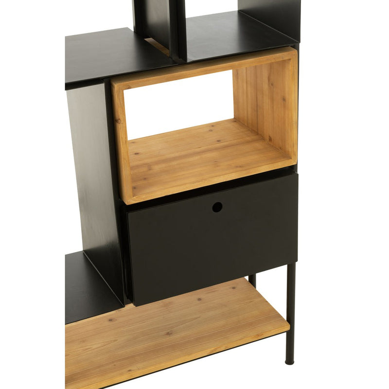 Wandplank Zwart Ijzer S 30x65 cm-Wandplanken-J-Line