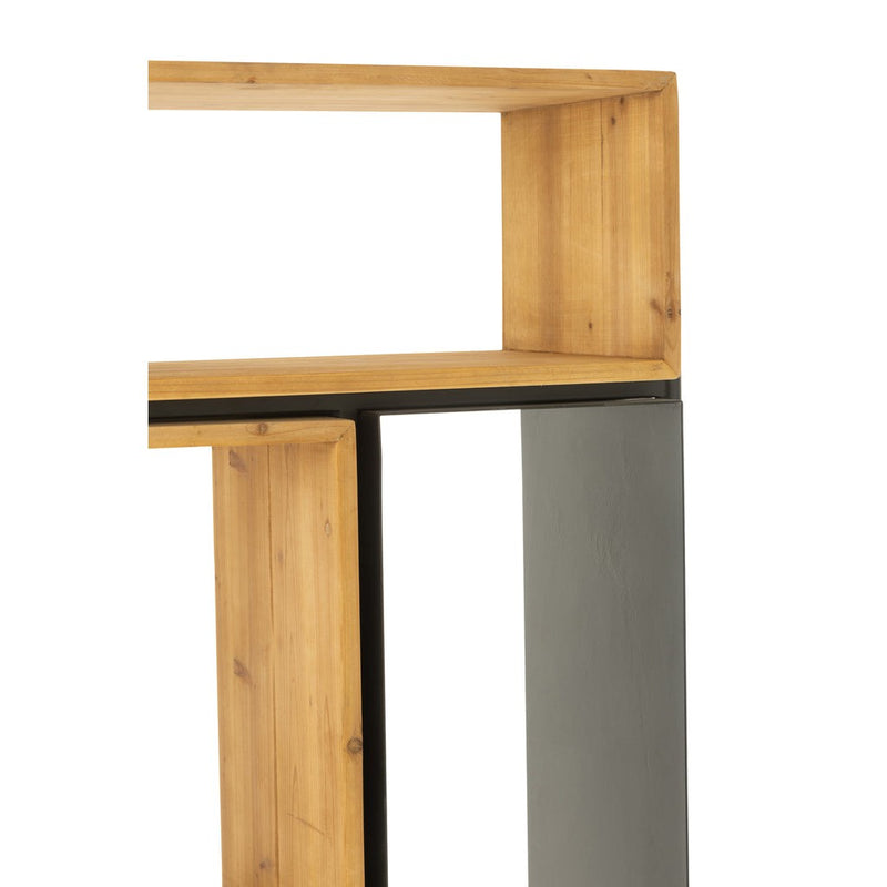 Wandplank Zwart Ijzer S 30x65 cm-Wandplanken-J-Line
