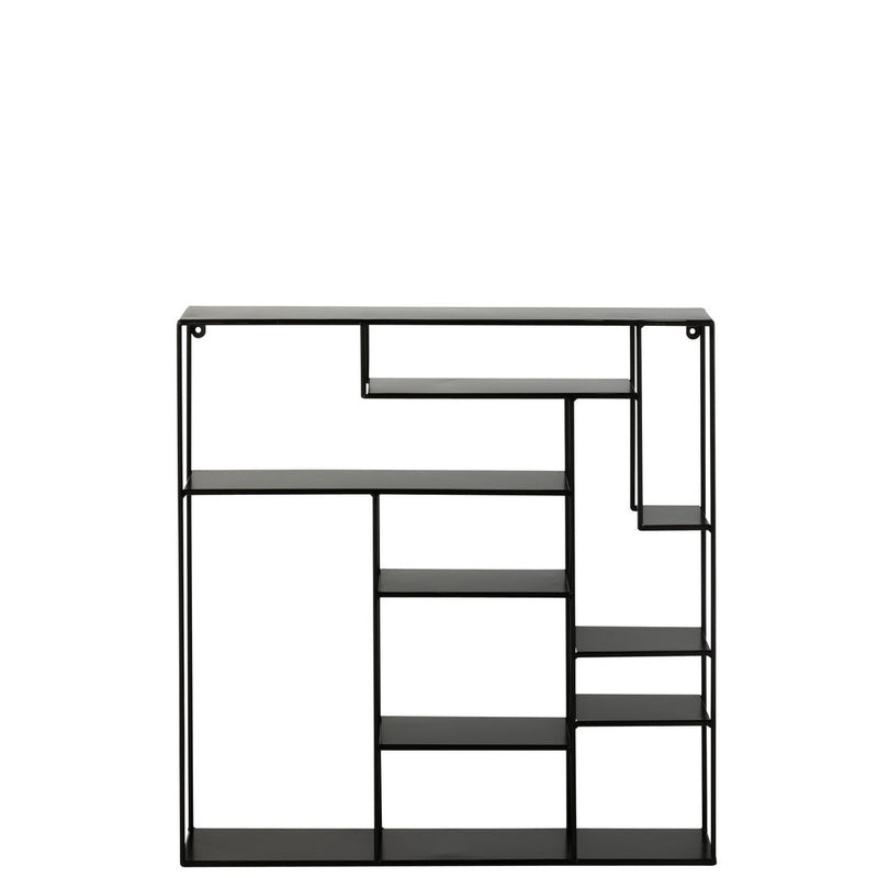 Wandplank Zwart Metaal 12x80 cm-Wandplanken-J-Line