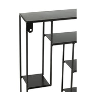Wandplank Zwart Metaal 12x80 cm-Wandplanken-J-Line