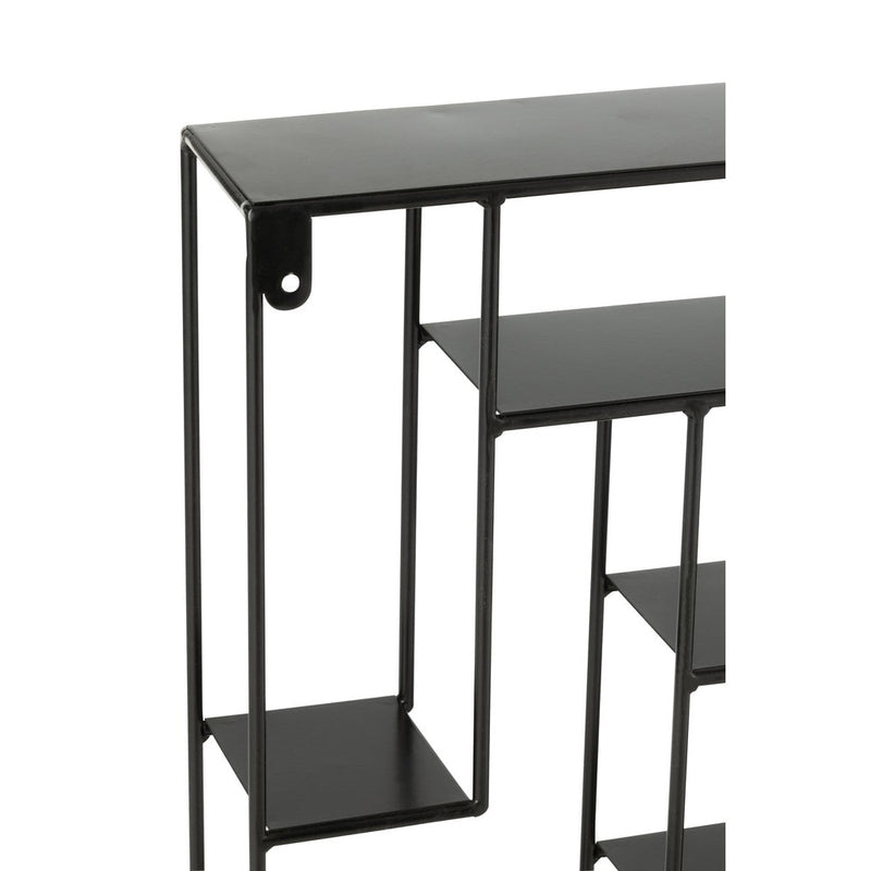 Wandplank Zwart Metaal 12x80 cm-Wandplanken-J-Line
