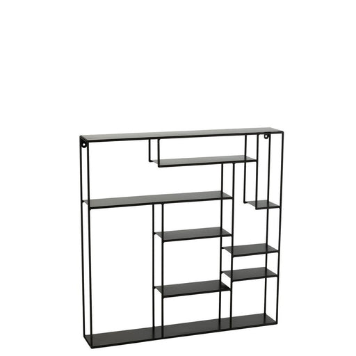 Wandplank Zwart Metaal 12x80 cm-Wandplanken-J-Line