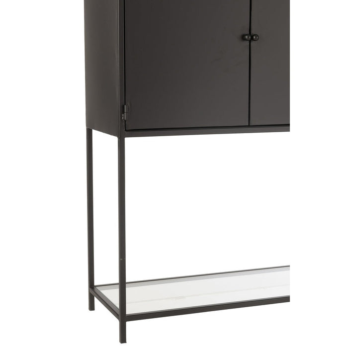 Wandplank Zwart ijzer Rechthoekig 26x90 cm-Wandplanken-J-Line