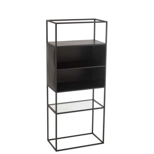 Wandplank Zwart ijzer Rechthoekig 30x55 cm-Wandplanken-J-Line