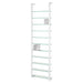Wandrek CUBIC 11 Staal Wit Helder Glas 46x13x167cm Spinder Design-Wandplanken-Spinder