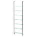 Wandrek CUBIC 7 Staal Nikkel Helder Glas 46x13x167cm-Wandplanken-Spinder
