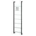 Wandrek CUBIC 7 Staal Zwart Helder Glas 46x13x167cm-Wandplanken-Spinder